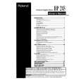 ROLAND HP245 Manual de Usuario